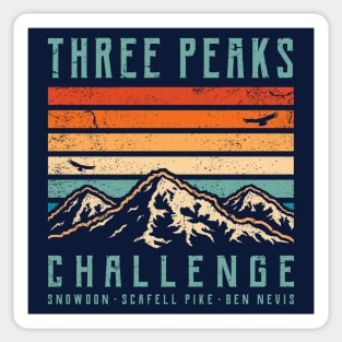 3 Peaks Challenge - Retro Sticker